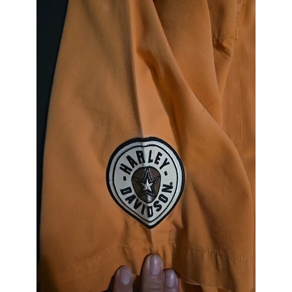 Harley Davidson Motor Genuine Button Up  Mechanic Shop Shirt  Embroidered LG - Picture 2 of 6